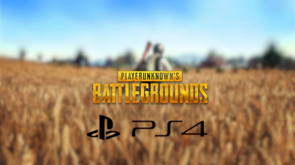 PUBG's logo along with that of PS4 against a background of the game.